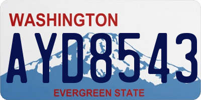 WA license plate AYD8543