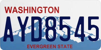 WA license plate AYD8545