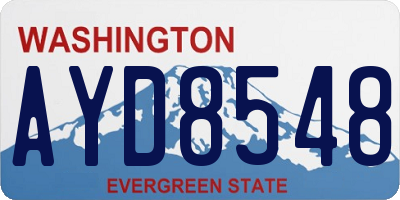 WA license plate AYD8548