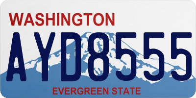 WA license plate AYD8555