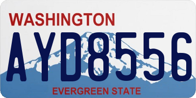 WA license plate AYD8556