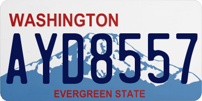 WA license plate AYD8557