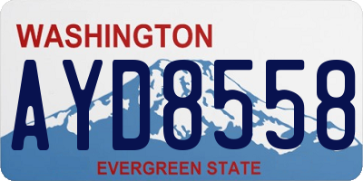 WA license plate AYD8558