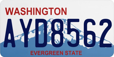 WA license plate AYD8562