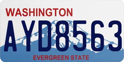 WA license plate AYD8563