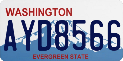 WA license plate AYD8566