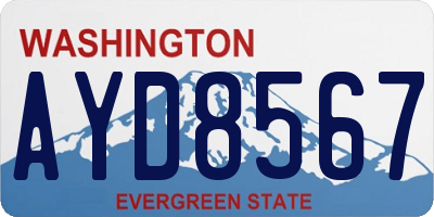 WA license plate AYD8567