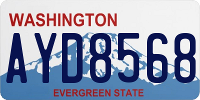 WA license plate AYD8568
