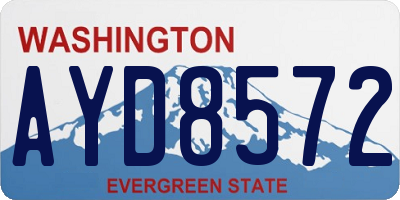 WA license plate AYD8572
