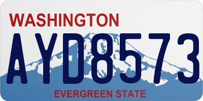WA license plate AYD8573