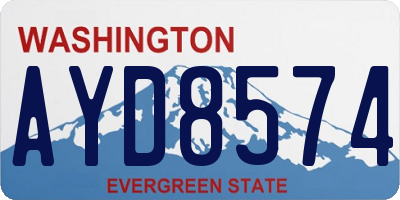 WA license plate AYD8574