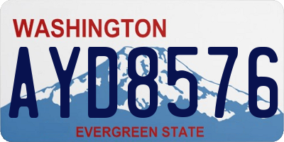 WA license plate AYD8576