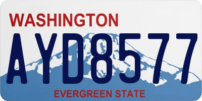 WA license plate AYD8577