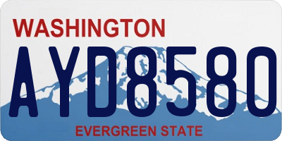 WA license plate AYD8580