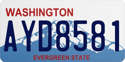 WA license plate AYD8581
