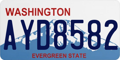 WA license plate AYD8582