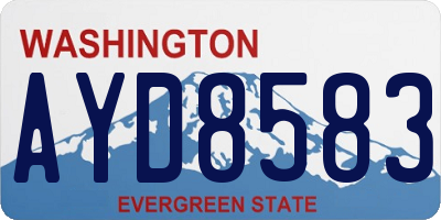 WA license plate AYD8583