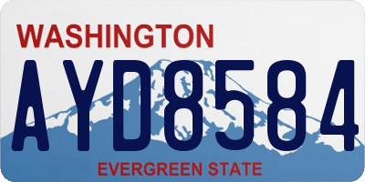 WA license plate AYD8584