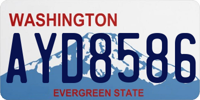 WA license plate AYD8586