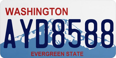 WA license plate AYD8588