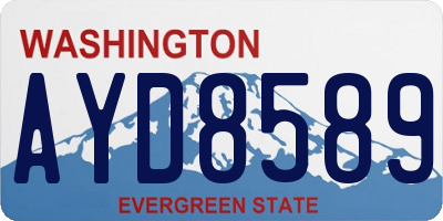 WA license plate AYD8589