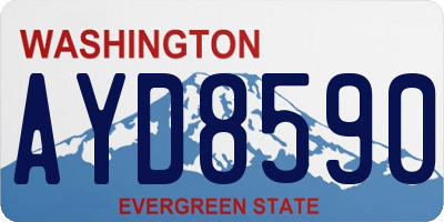 WA license plate AYD8590