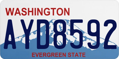 WA license plate AYD8592
