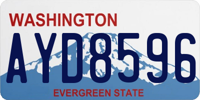 WA license plate AYD8596