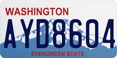 WA license plate AYD8604