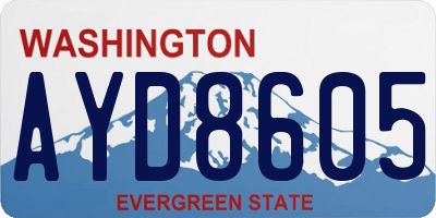 WA license plate AYD8605