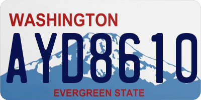 WA license plate AYD8610
