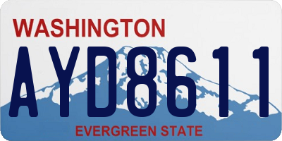 WA license plate AYD8611