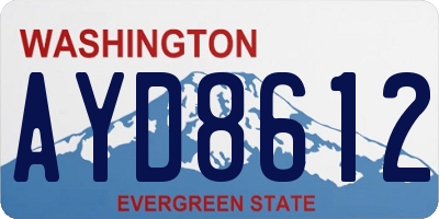 WA license plate AYD8612