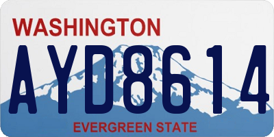 WA license plate AYD8614