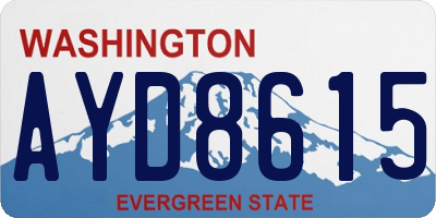 WA license plate AYD8615