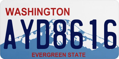 WA license plate AYD8616