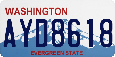 WA license plate AYD8618