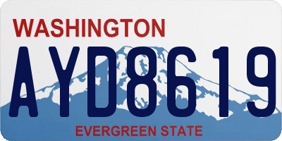 WA license plate AYD8619