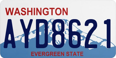 WA license plate AYD8621
