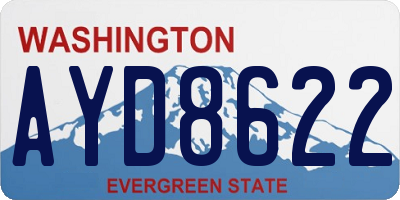 WA license plate AYD8622