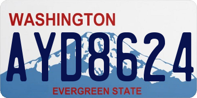 WA license plate AYD8624