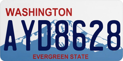 WA license plate AYD8628