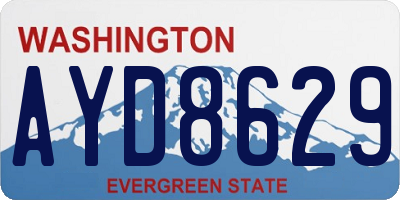 WA license plate AYD8629