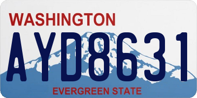 WA license plate AYD8631