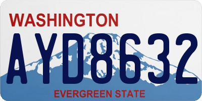 WA license plate AYD8632