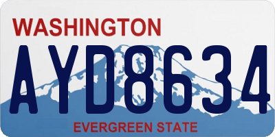 WA license plate AYD8634