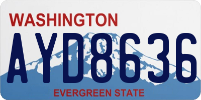 WA license plate AYD8636