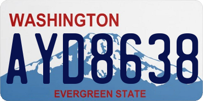 WA license plate AYD8638