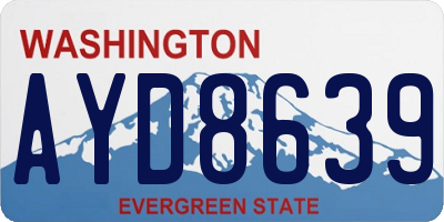 WA license plate AYD8639