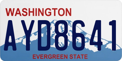 WA license plate AYD8641